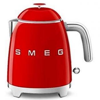 Hervidor de Agua Mini Smeg 50's Style, 0.8 Litros, 1400W, Rojo