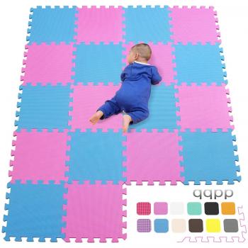 qqpp Alfombra Puzzle para Niños Bebe Infantil - Suelo de Goma EVA Suave. 18 Piezas