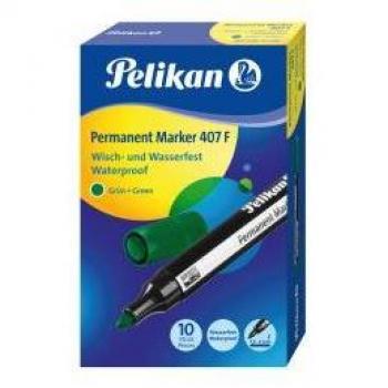 Marcador Permanente Pelikan 947689 Punta Redonda Verde