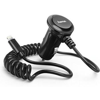 Hama 00102090 - Cargador (Auto, Teléfono móvil, MP3, MP4, Encendedor de cigarrillos, Negro, 12V, 1000 mA)