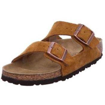 Sandalias Birkenstock Arizona de Cuero Suede Marrón para Mujer con Tecnología Katapult, Tallas Disponibles: 3-7 UK, 38 EU
