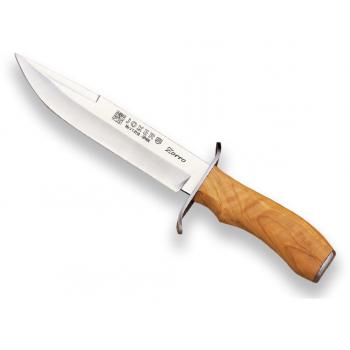 Cuchillo de Caza Joker Zorro CO36 con Hoja de 17 cm y Funda de Cuero - Ideal para Pesca, Caza, Camping y Senderismo