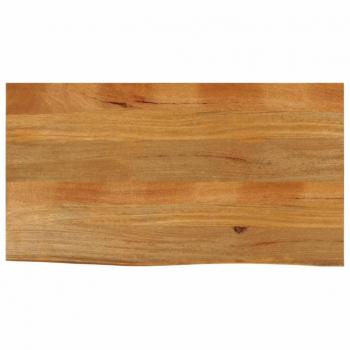 Tablero de mesa borde natural madera maciza mango 120x60x2,5 cm Vidaxl Marrón