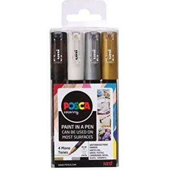 POSCA 153544850 1 mm Fine Tip Waterbased Paint Marker - Assorted Colours