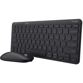 Teclado y Ratón Trust Lyra Inalámbricos Bluetooth QWERTY Negro