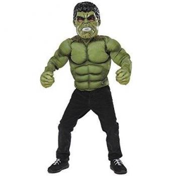 Avengers - Disfraz de Hulk infantil, con pecho, máscara y guantes, talla M