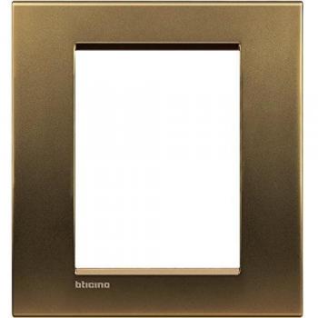 Placa embellecedora 3+3 módulos Livinglight BTICINO LNA4826BZ Bronce