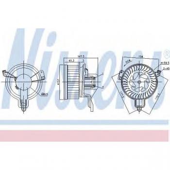 Ventilador habitáculo NISSENS 87259 - Interior blower, compatible con múltiples modelos de vehículos, alta eficiencia en la circulación de aire, fácil instalación, fabricado con materiales de calidad para una larga durabilidad