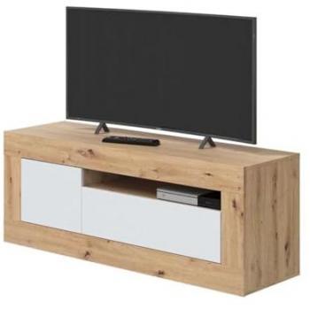 Mueble TV Baltik 2 Puertas Blanco y Roble 139x53 cm