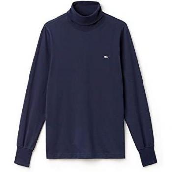 Lacoste UH6928 Mangas de Camisa con Cuello Vuelto, Marine, Medium para Hombre