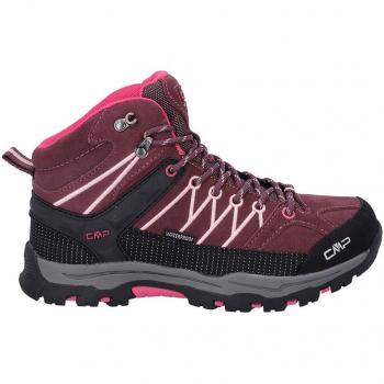 Botas de senderismo CMP Kids Rigel Mid Waterproof para niño, color rosa, talla 34