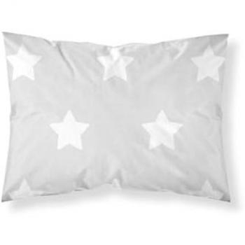 Funda de almohada Kids&Cotton Runar Gris 175 Hilos 30 x 50 cm
