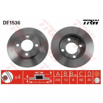 TRW DF1536 Rotores de Discos de Frenos