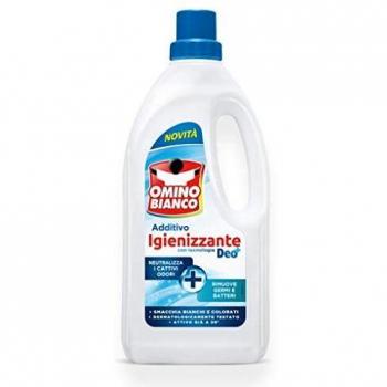 Omino Bianco Aditivo Igienizante Liquido con Tecnología Deo+ 900 ml - Elimina Gérmenes y Bacterias, Neutraliza Malos Olores