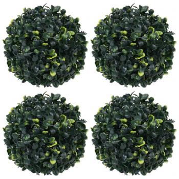 Esferas de Bosso Artificial 4 PC 12 cm - Bolas de boj artificial 4 unidades 12 cm