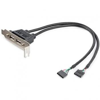 StarTech.com 2 Port USB A Female Low Profile Slot Plate Adapter
