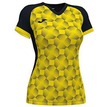 Joma Women's Short Sleeve Supernova III Jersey Black Yellow