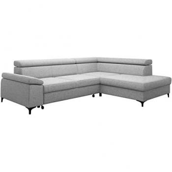 Sofá rinconero Lincoln 168 con función de descanso y caja de ropa de cama, 247 x 71 x 196 cm