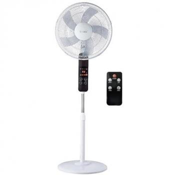Ventilador de pie Tehri con mando y temporizador Ø43cm 30W motor DC Blanco