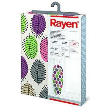 Rayen | Funda Tabla de Planchar Universal | Funda de Planchar Ajuste EasyClip | 2 capas: Espuma y tejido 100% Algodón | Gama Basic | Medida: 115 x 47 cm | Estampado