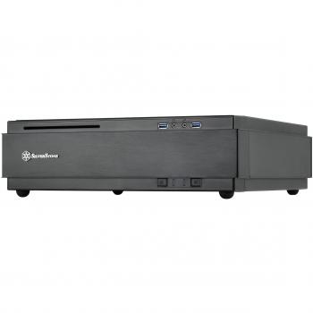 SilverStone SST-ML07B - Carcasa de Ordenador Milo Slim HTPC Mini-ITX, Negro