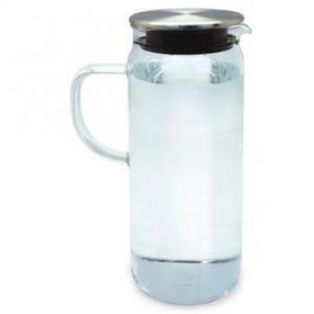 Iris 3319-I - Jarra de Agua en Vidrio Borosilicato con Tapa de Acero, Capacidad 1400 ml, Color Transparente