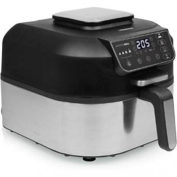 Princess 182092 Airfryer & Grill Freidora de Aire Sin Aceite con Parrilla, 1760W, Capacidad 5.6L, Negro/Plata