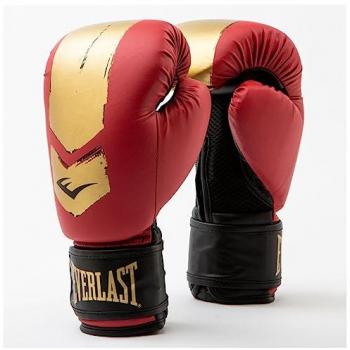 Guantes de Boxeo Everlast Prospect 2 para Niños, Artificial Leather, Color Rojo/Dorado, Tamaño 6 oz