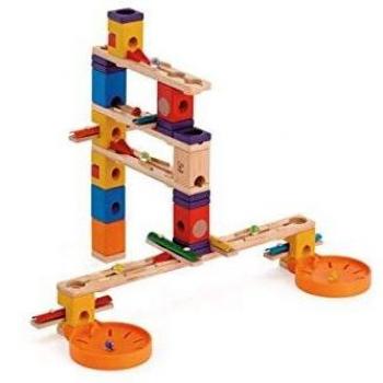 Hape E6012 Quadrilla Music Motion, Wooden Marble Run - 97 pieces, Educational Construction Toys for 4 Years and Up