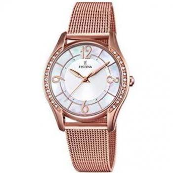 Festina Reloj Analógico para Mujer de Cuarzo con Correa en Acero Inoxidable F20422/1
