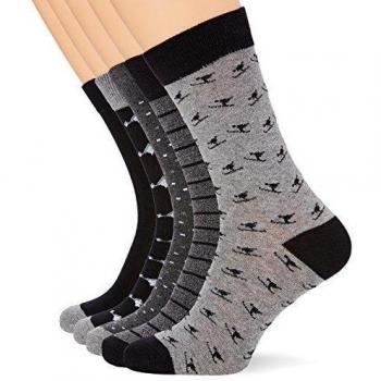 Springfield 5 Pack, Calcetines Para Hombre, Black, U
