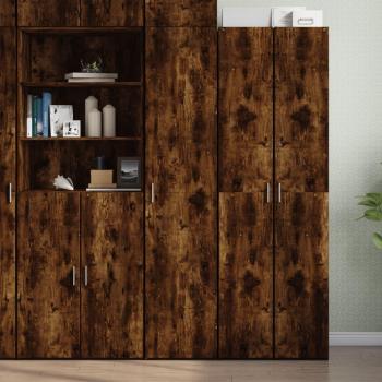 Aparador de madera multicapa de roble ahumado 40x42,5x185 cm