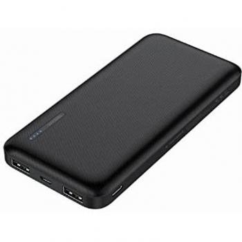 PowerBank Gembird 10000mAh Negro con 1x MicroUSB y 2x USB 2.0