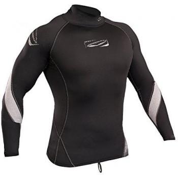 2018 Gul Xola Long Sleeve Rash Vest Black RG0339-B4 Sizes- - Small