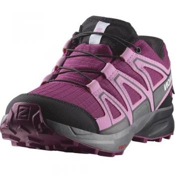 Zapatillas de Trail Running Salomon Speedcross ClimaSalomon Waterproof Violeta Rosa Infantil - Talla 32, Impermeables, Ajuste Preciso, Agarre Superior, Comodidad y Practicidad