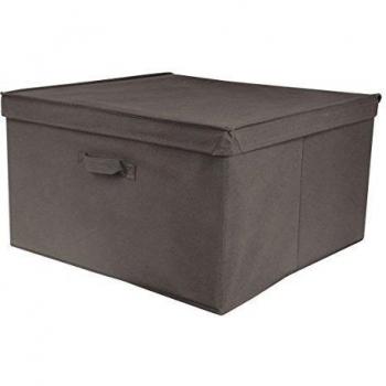 Equipstore 33475-Caja de almacenaje plegable, polipropileno, beige, 55 x 32 x 54 cm
