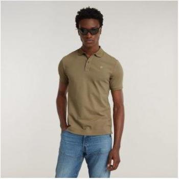 G-Star Men's Dunda Slim Fit Organic Cotton Short Sleeve Polo - Sustainable Green (L)