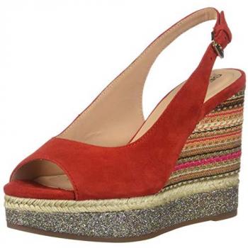 Sandalias de Mujer Geox Yulimar 11cm con Plantilla de Memoria Color Escarlata Talla 39