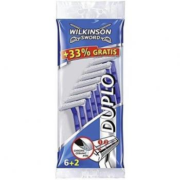 Maquinillas de Afeitar Desechables Wilkinson Sword Duplo - Pack Ahorro 8 Unidades (6 + 2 Gratis)