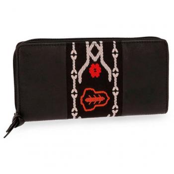Pepe Jeans Liza - Monedero, 18 cm, 0.36 Litros, Negro