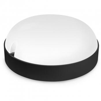 Aplique de Pared Redondo Negro Exterior IP65 9W 4200K Matel
