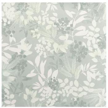 Modern Soft Leaves Glitter Effect Vinyl Wallpaper in Sage Green - Removable Floral Design
