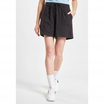 Only Onlthyra High Waisted Pull On Cheesecloth Co-ord Shorts in Washed Black - Size M