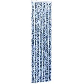 vidaXL Cortina Mosquitera Chenilla Azul Blanco Plata 56x185 cm Malla Anti Insectos Mosquitos Moscas Bichos