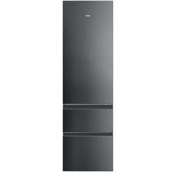 Frigorífico Combi Haier No Frost 3D 60 HTR3620CNMP - 414L, 202,5 cm, Clase C, Inox Oscuro, Cajones Easy Access