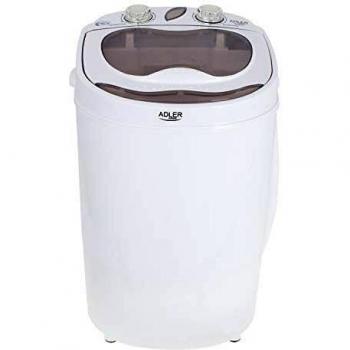 Adler AD 8055 Mini Lavadora Centrifugadora Portátil, Carga Superior, Capacidad de Lavado 3Kg, Capacidad de Centrifugado 1Kg, Ideal para Camping, Caravanas