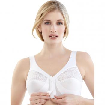 Glamorise MagicLift Front-Closure Support Bra for Women - White, Size 48-G