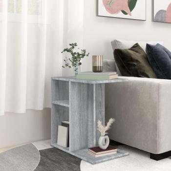 Mesa auxiliar de madera contrachapada 50x30x50 cm en colores Blanco, Negro y Roble Sonoma, ideal como mesa de sofá o consola de entrada para salón, también disponible en gris Sonoma