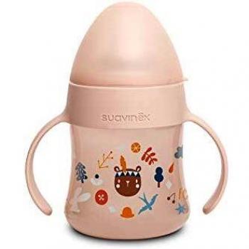 Biberón First con Asas 150ml +4 meses Forest Rosa
