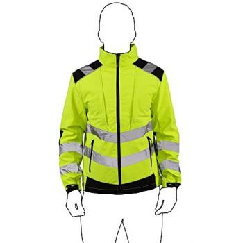 Chaqueta Softshell de Alta Visibilidad Modelo Alfa Centauri Amarillo y Negro Talla L